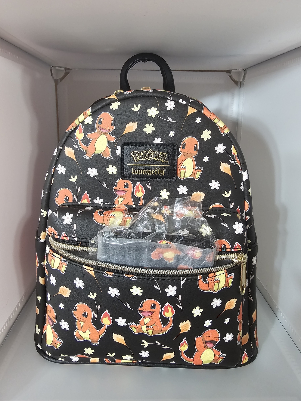 Loungefly Black & Orange Charmander Kids Backpack